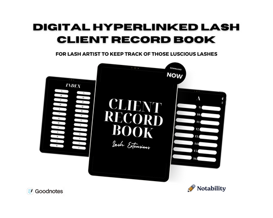 Client Information Record Book, 2,109 Paged Digital client record book with hyperlinked tabs