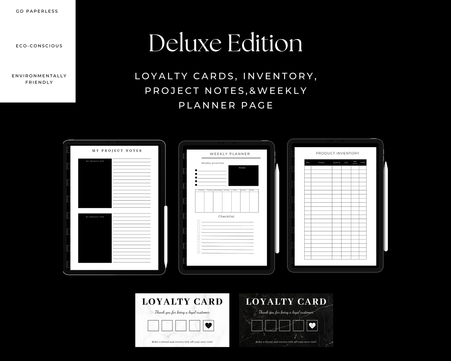 Deluxe Edition, Lash Artist Appointment Book, Fully Hyperlinked Lash Record Book & Lash Client Loyalty Cards