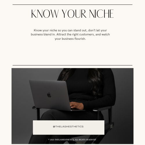 Know Your Niche Lash Artist Workbook