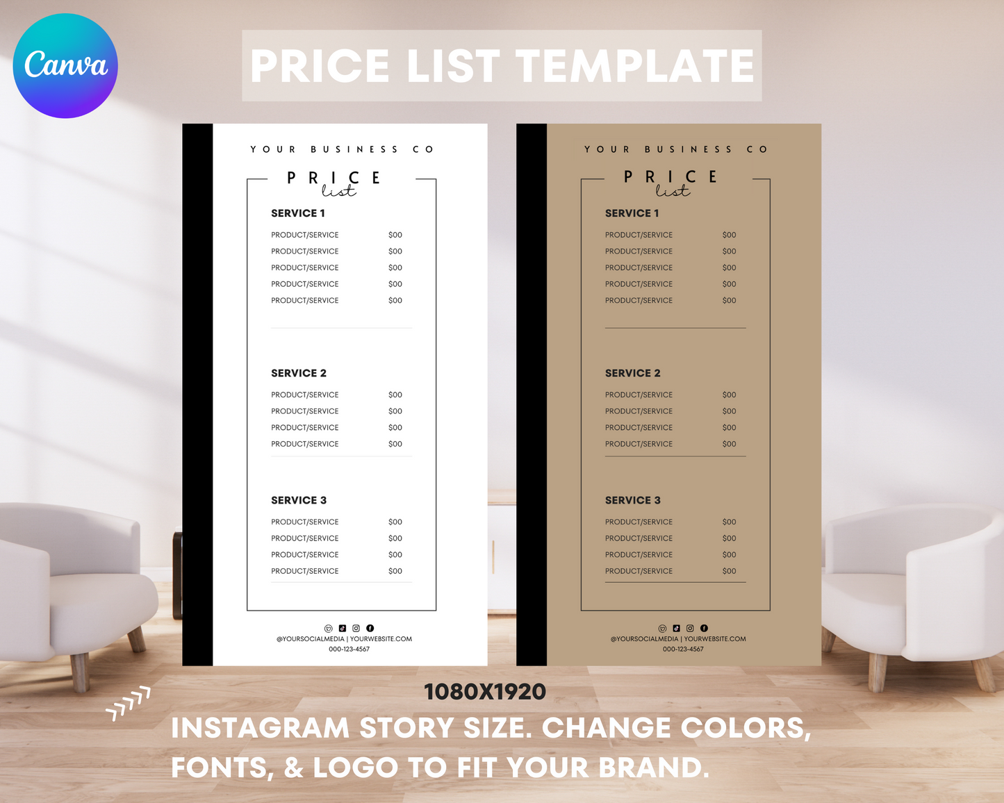 BEAUTY SPACE PRICE LIST Template