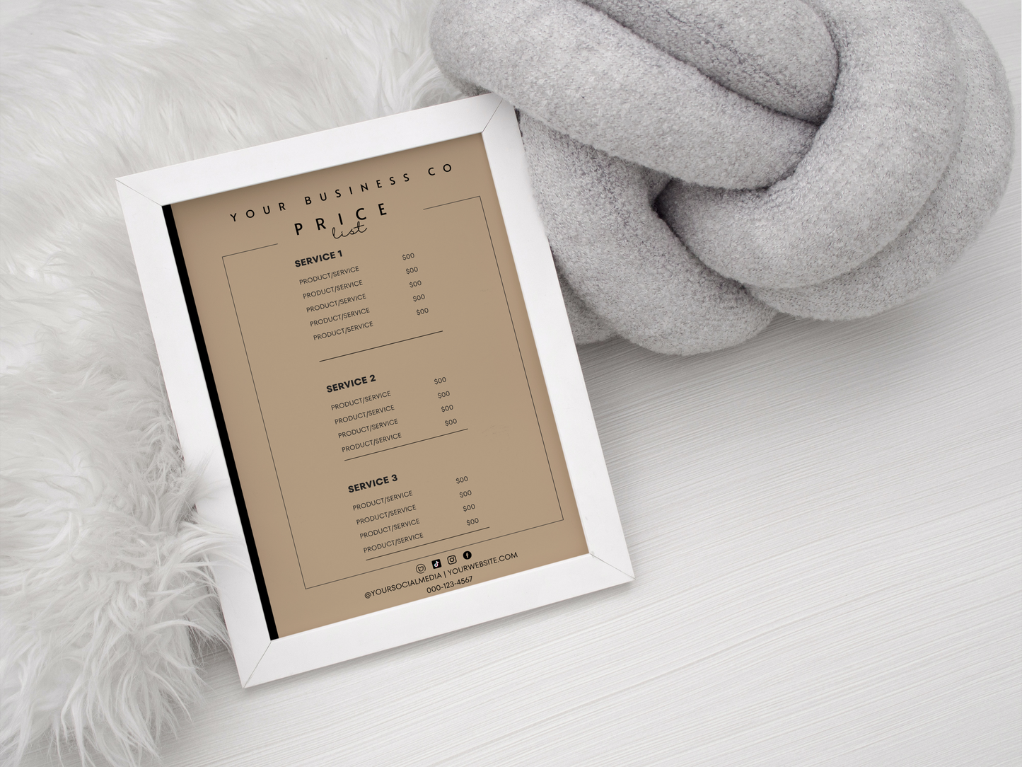 DIY Price List Template Editable | 6 Canva Templates for Lash Artist Beauty Salon Nail Makeup Hair Stylist, Printable Bundle Price List