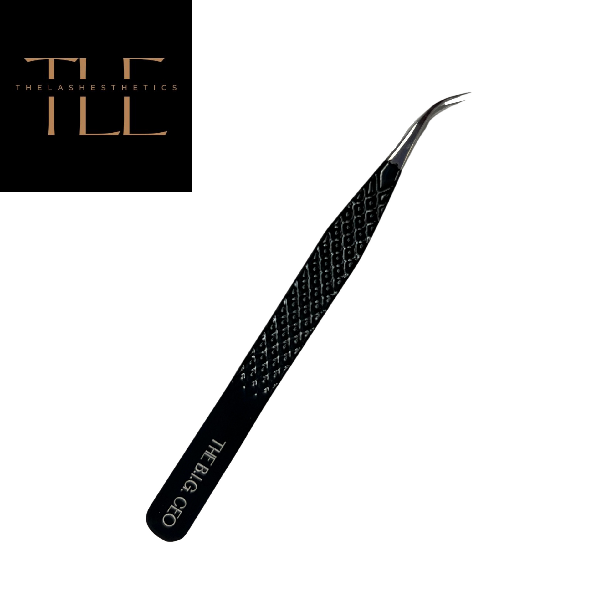 Curved isolation tweezers for separating individual lashes during eyelash extensions